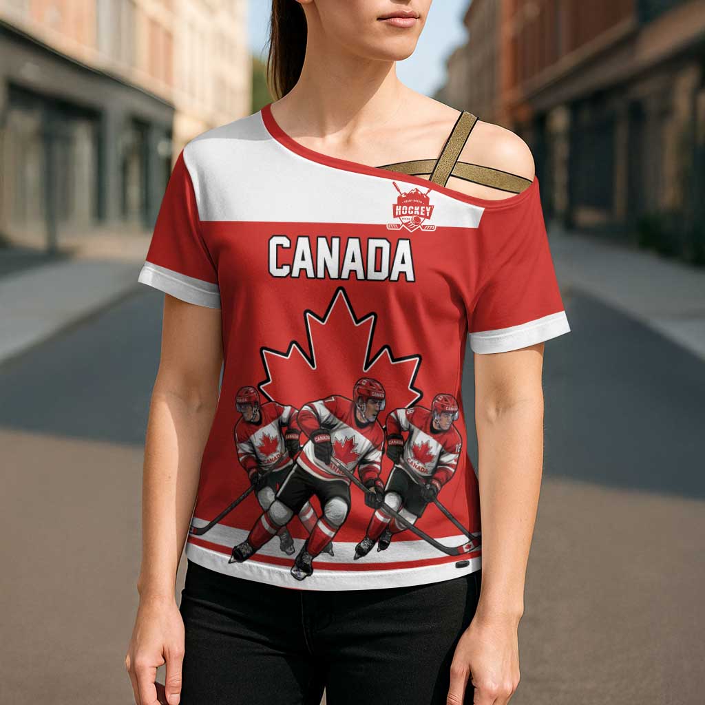 Canada Hockey Custom Cross Shoulder Shirt Maple Leaf Northern Pride