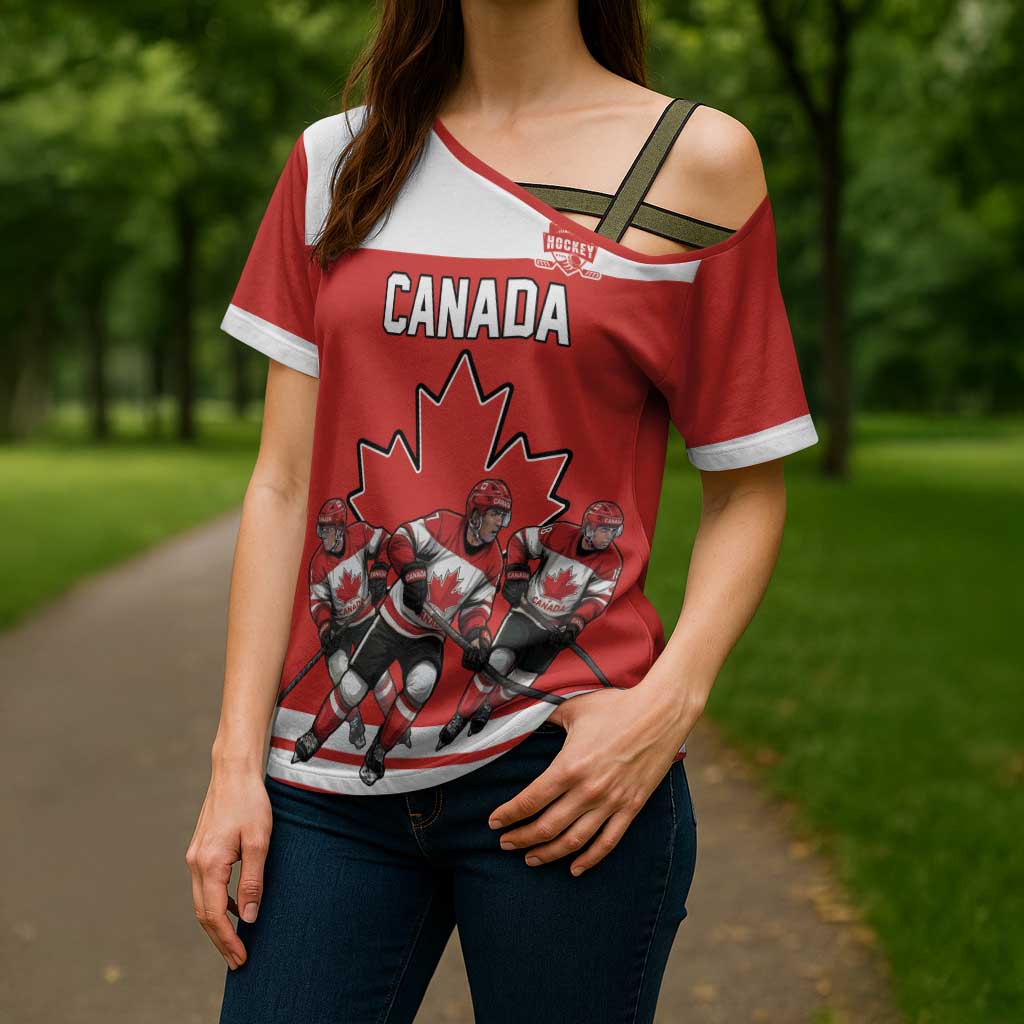 Canada Hockey Custom Cross Shoulder Shirt Maple Leaf Northern Pride