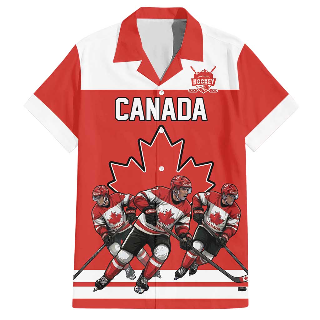 Canada Hockey Custom Hawaiian Shirt Maple Leaf Northern Pride