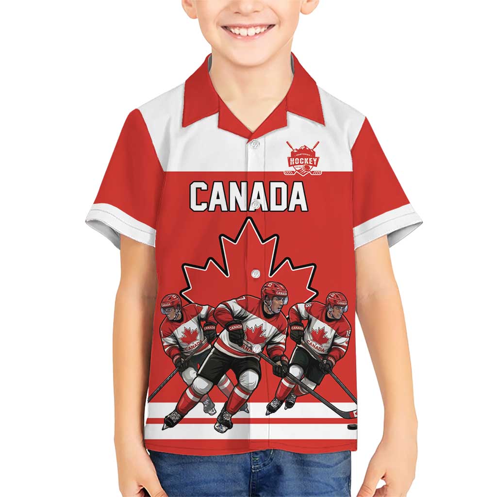 Canada Hockey Custom Hawaiian Shirt Maple Leaf Northern Pride