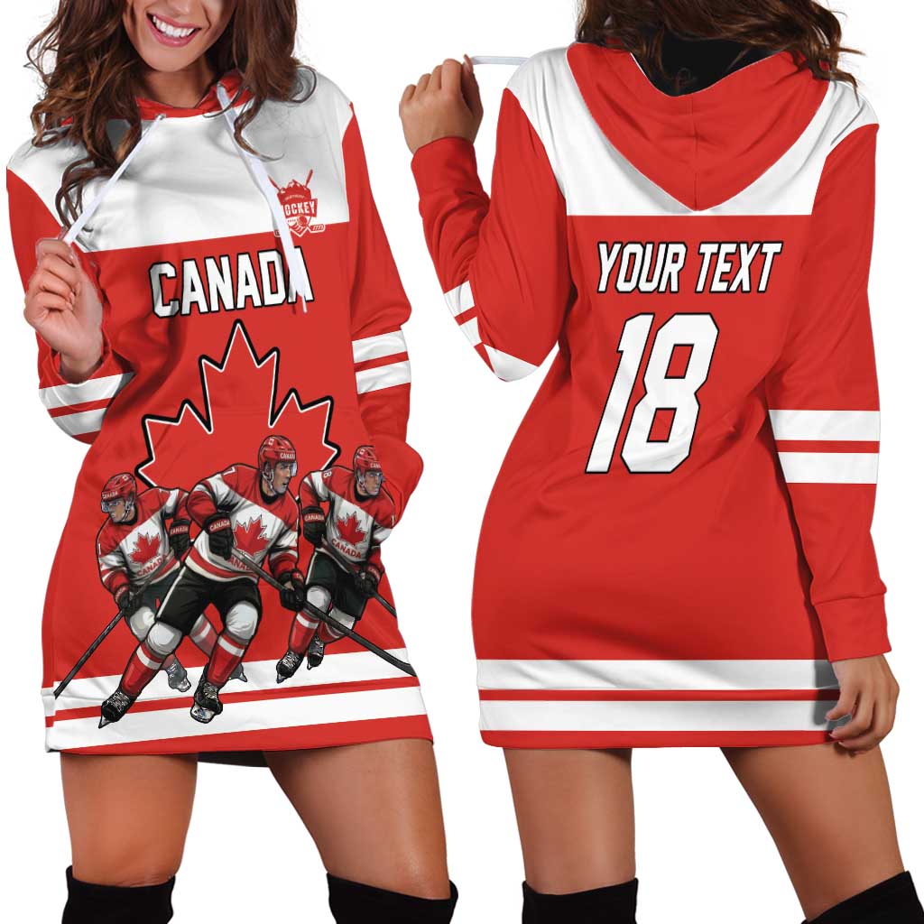 Canada Hockey Custom Hoodie Dress Maple Leaf Northern Pride