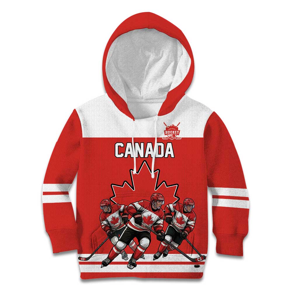 Canada Hockey Custom Kid Hoodie Maple Leaf Northern Pride