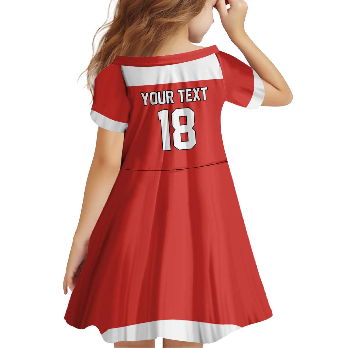Canada Hockey Custom Kid Short Sleeve Dress Maple Leaf Northern Pride