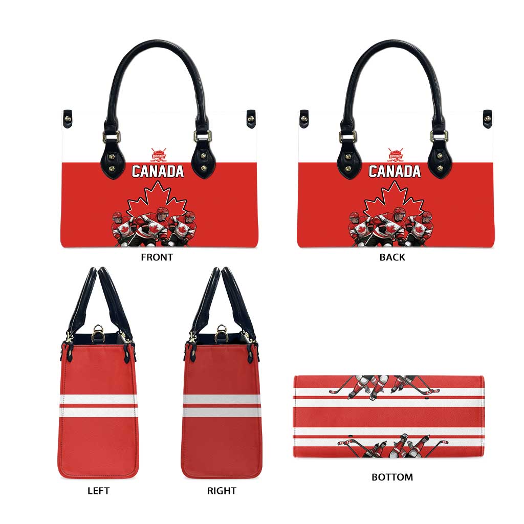 Canada Hockey Leather Bag Maple Leaf Northern Pride