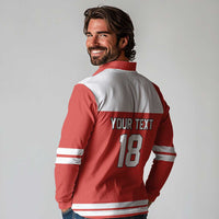 Canada Hockey Custom Long Sleeve Polo Shirt Maple Leaf Northern Pride
