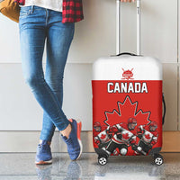 Canada Hockey Luggage Cover Maple Leaf Northern Pride