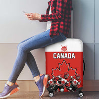 Canada Hockey Luggage Cover Maple Leaf Northern Pride