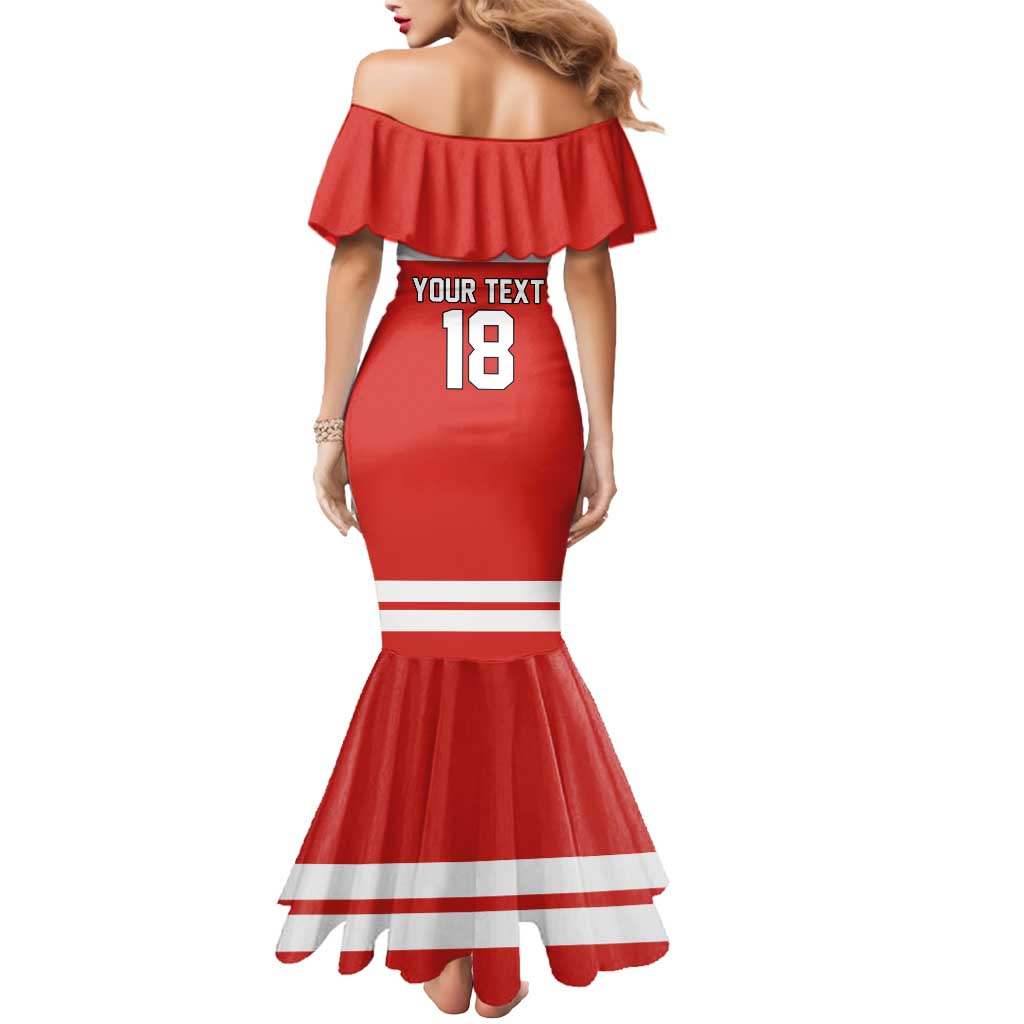 Canada Hockey Custom Mermaid Dress Maple Leaf Northern Pride