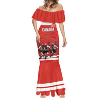 Canada Hockey Custom Mermaid Dress Maple Leaf Northern Pride