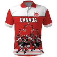 Canada Hockey Custom Polo Shirt Maple Leaf Northern Pride