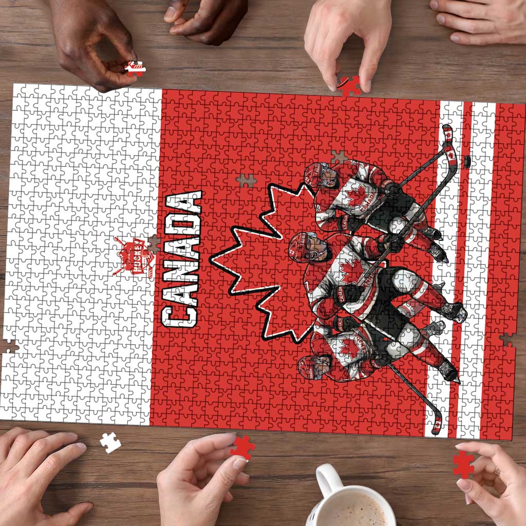 Canada Hockey Puzzle Maple Leaf Northern Pride
