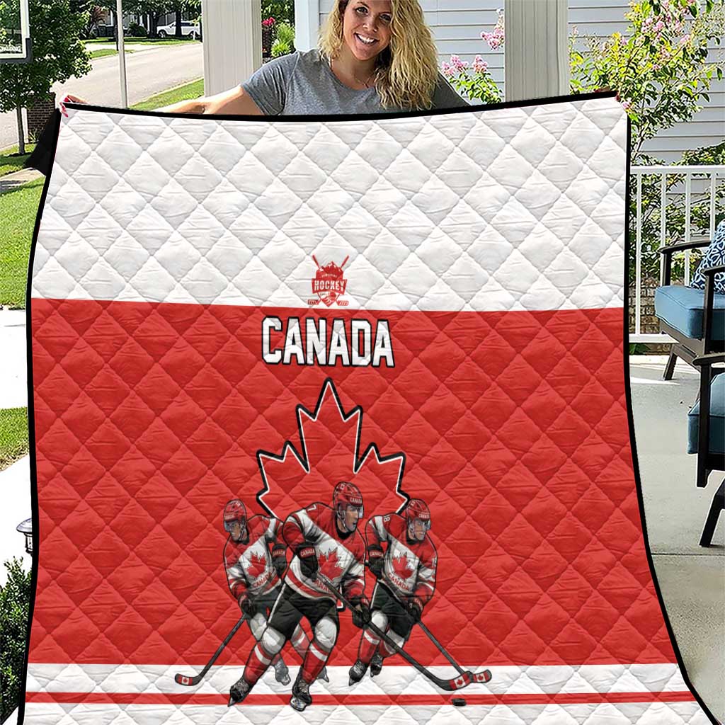 Canada Hockey Quilt Maple Leaf Northern Pride