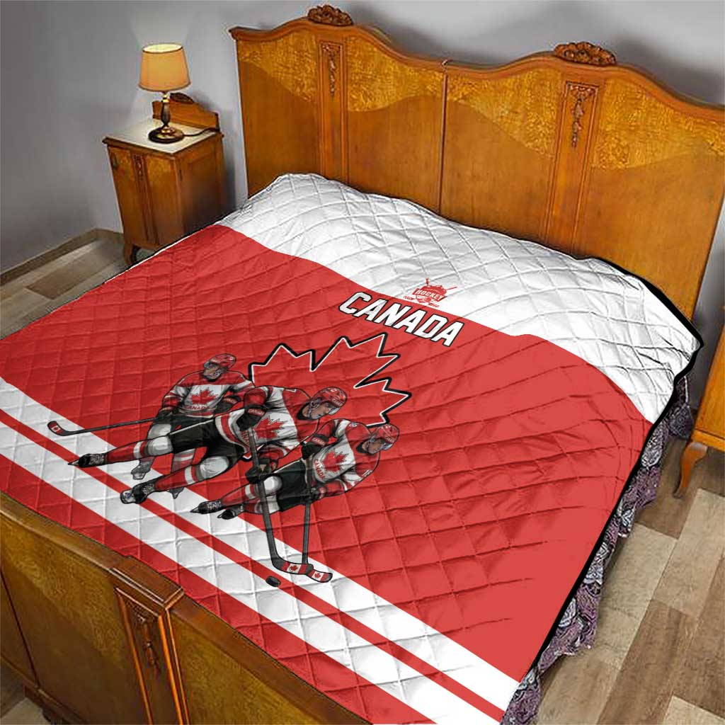 Canada Hockey Quilt Maple Leaf Northern Pride