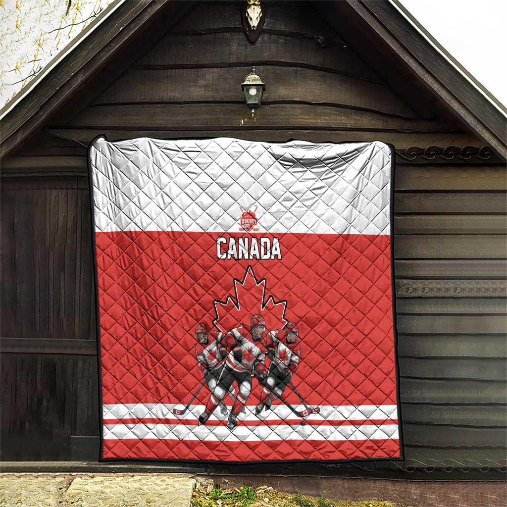 Canada Hockey Quilt Maple Leaf Northern Pride