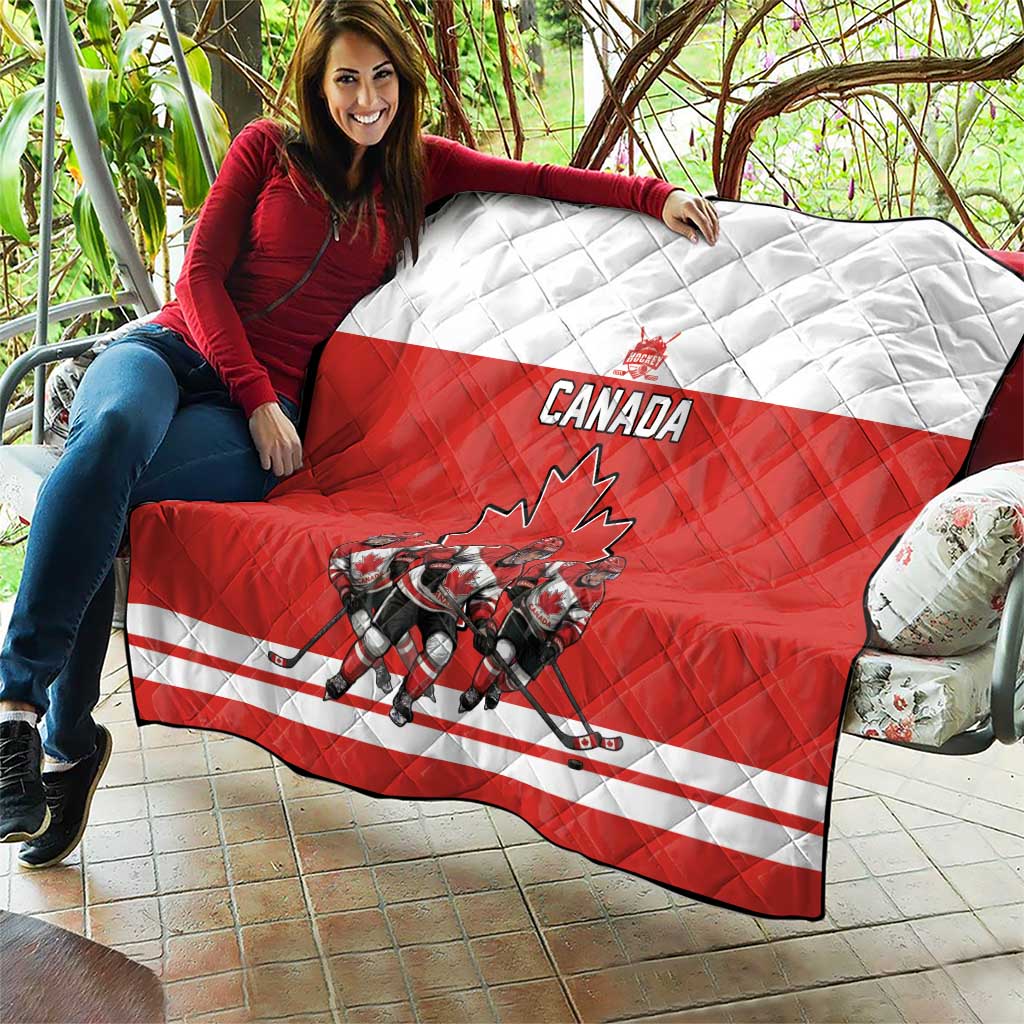 Canada Hockey Quilt Maple Leaf Northern Pride