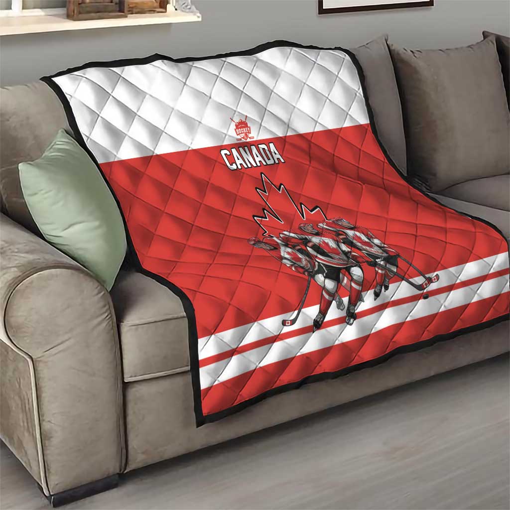 Canada Hockey Quilt Maple Leaf Northern Pride