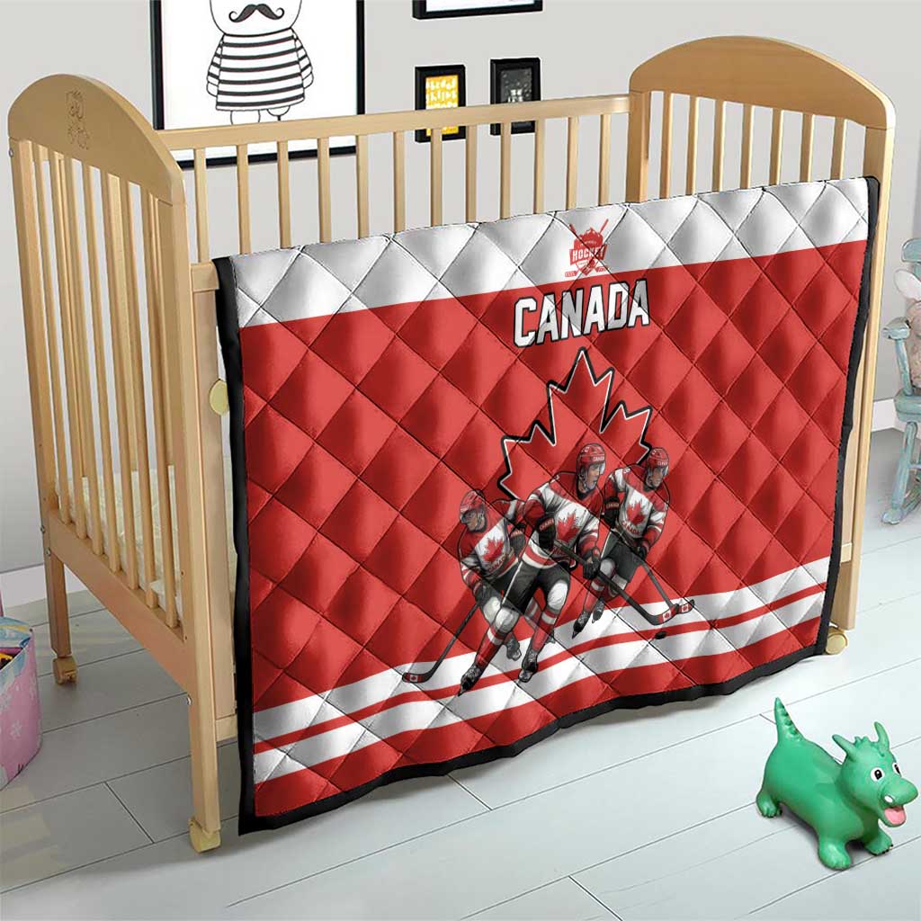 Canada Hockey Quilt Maple Leaf Northern Pride