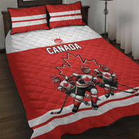 Canada Hockey Quilt Bed Set Maple Leaf Northern Pride