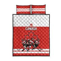 Canada Hockey Quilt Bed Set Maple Leaf Northern Pride