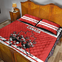 Canada Hockey Quilt Bed Set Maple Leaf Northern Pride