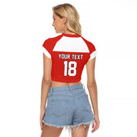 Canada Hockey Custom Raglan Cropped T Shirt Maple Leaf Northern Pride