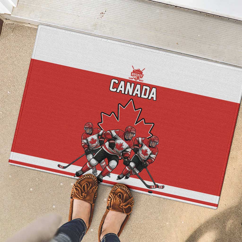 Canada Hockey Rubber Doormat Maple Leaf Northern Pride