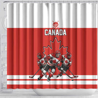 Canada Hockey Shower Curtain Maple Leaf Northern Pride