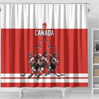 Canada Hockey Shower Curtain Maple Leaf Northern Pride