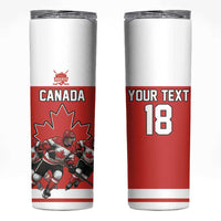 Canada Hockey Custom Skinny Tumbler Maple Leaf Northern Pride