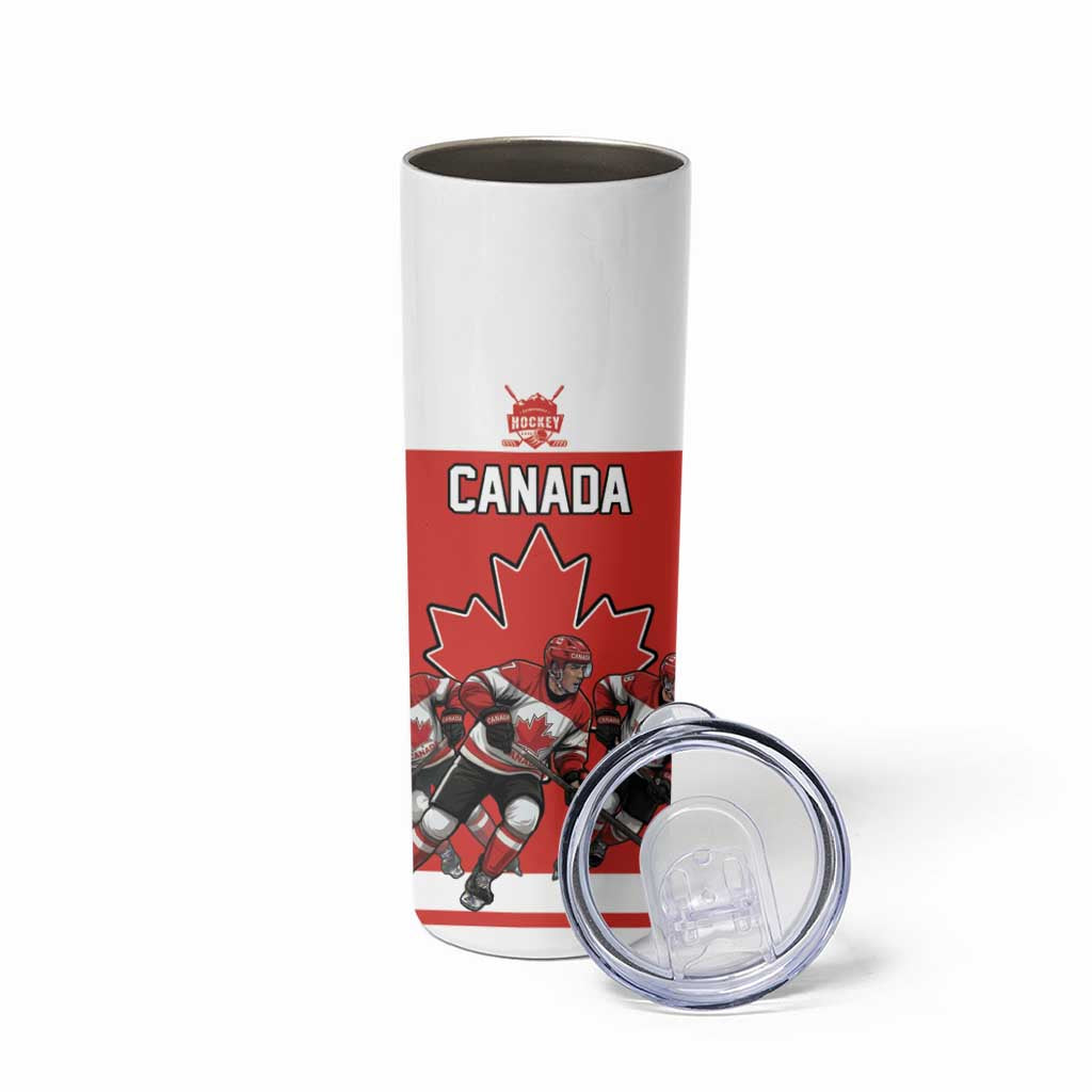 Canada Hockey Custom Skinny Tumbler Maple Leaf Northern Pride