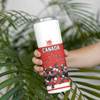 Canada Hockey Custom Skinny Tumbler Maple Leaf Northern Pride