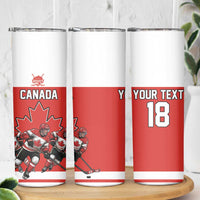 Canada Hockey Custom Skinny Tumbler Maple Leaf Northern Pride
