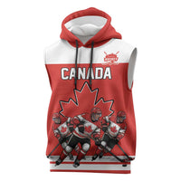 Canada Hockey Custom Sleeveless Hoodie Maple Leaf Northern Pride