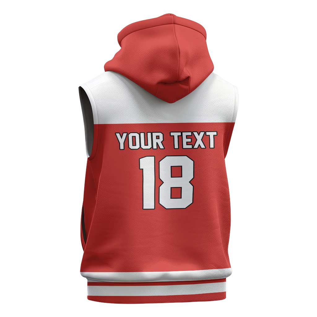 Canada Hockey Custom Sleeveless Hoodie Maple Leaf Northern Pride
