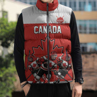 Canada Hockey Custom Sleeveless Puffer Jacket Maple Leaf Northern Pride