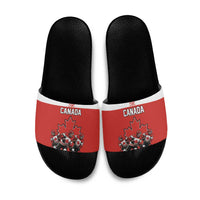 Canada Hockey Slide Sandals Maple Leaf Northern Pride