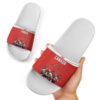 Canada Hockey Slide Sandals Maple Leaf Northern Pride