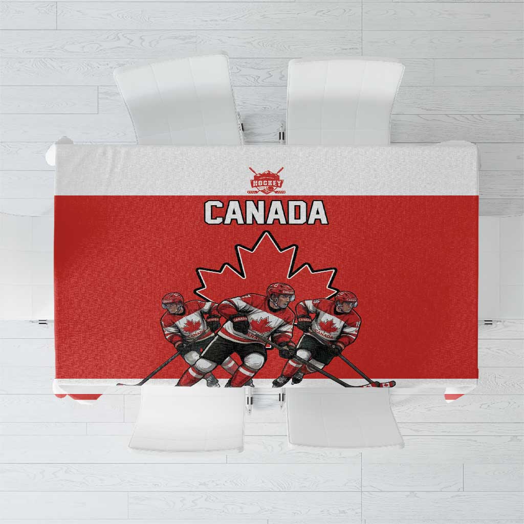 Canada Hockey Tablecloth Maple Leaf Northern Pride
