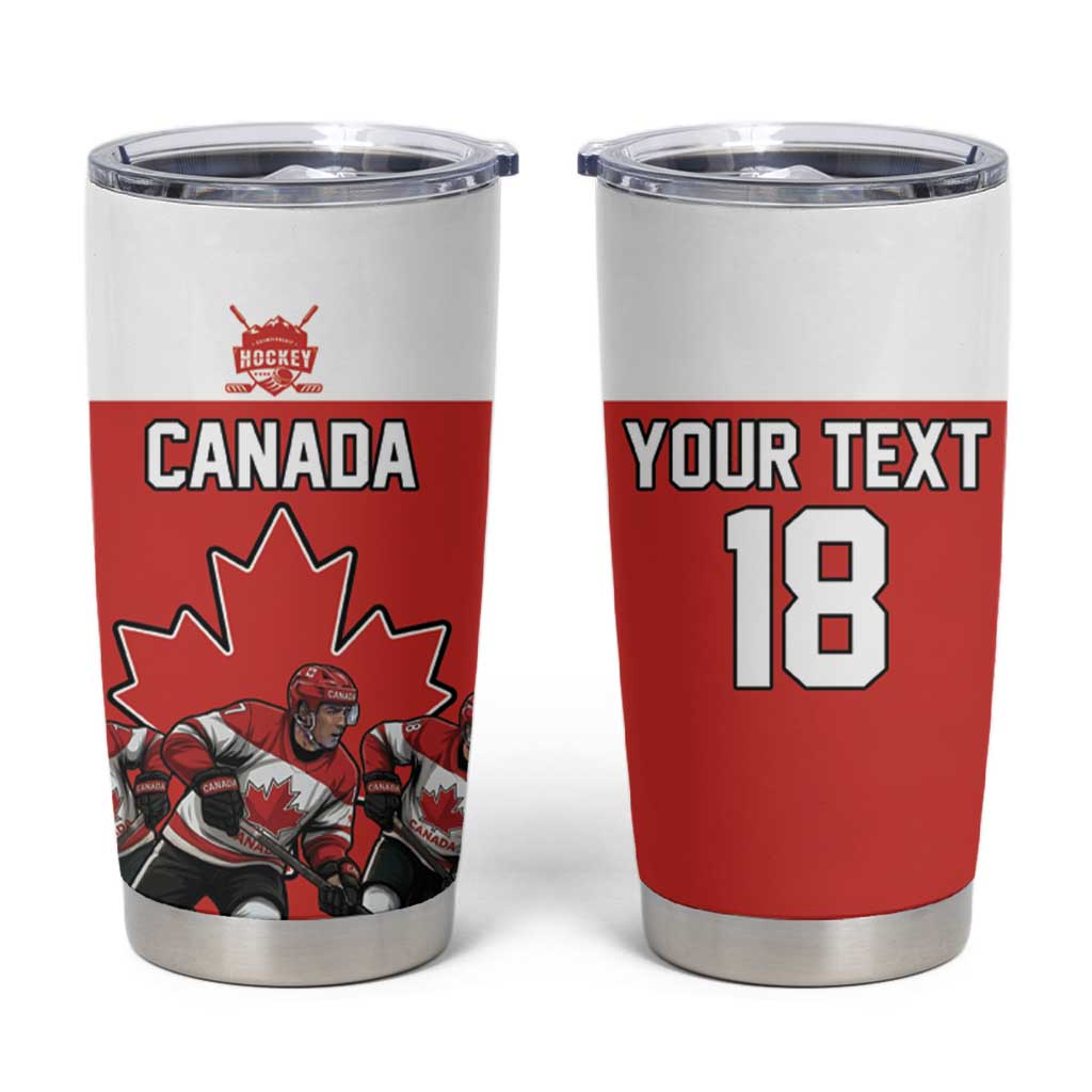 Canada Hockey Custom Tumbler Cup Maple Leaf Northern Pride