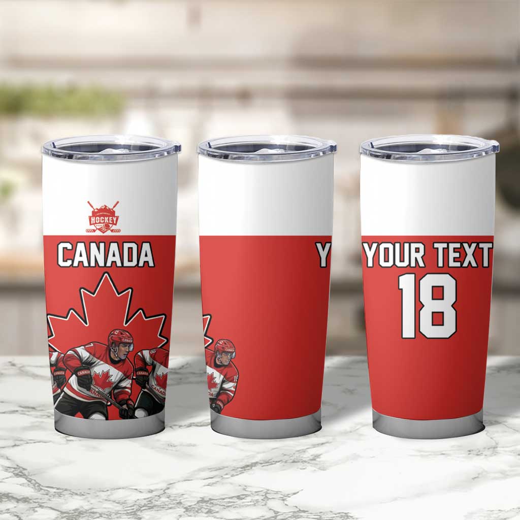 Canada Hockey Custom Tumbler Cup Maple Leaf Northern Pride