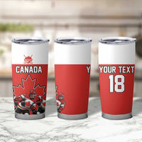 Canada Hockey Custom Tumbler Cup Maple Leaf Northern Pride
