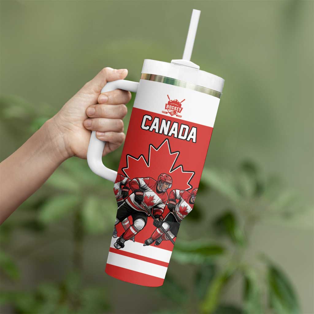 Canada Hockey Custom Tumbler With Handle Maple Leaf Northern Pride