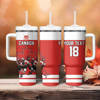 Canada Hockey Custom Tumbler With Handle Maple Leaf Northern Pride