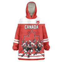 Canada Hockey Custom Wearable Blanket Hoodie Maple Leaf Northern Pride