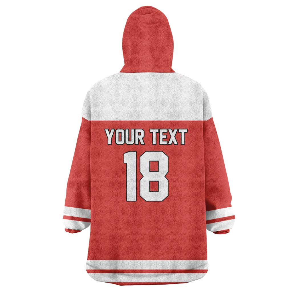 Canada Hockey Custom Wearable Blanket Hoodie Maple Leaf Northern Pride