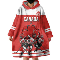 Canada Hockey Custom Wearable Blanket Hoodie Maple Leaf Northern Pride
