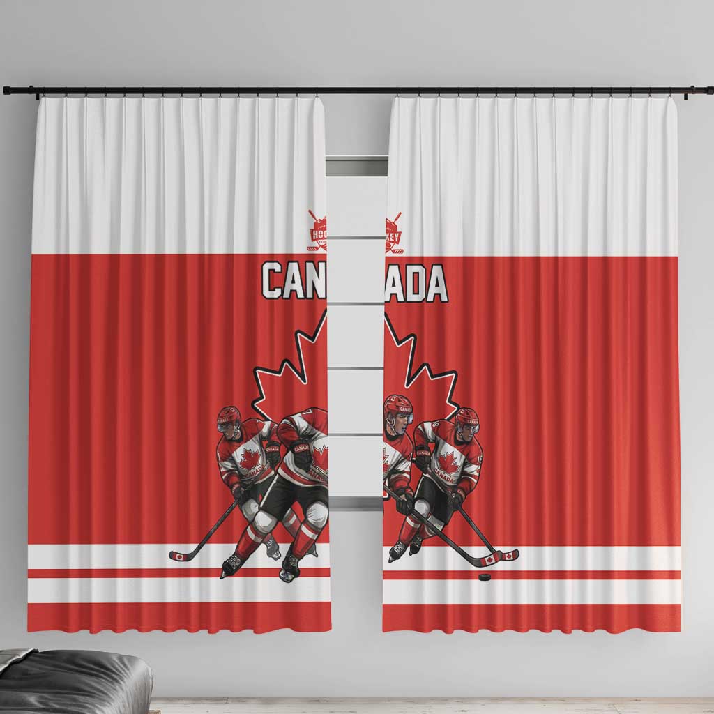 Canada Hockey Window Curtain Maple Leaf Northern Pride