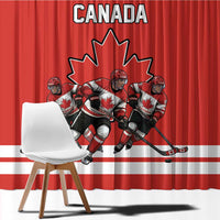 Canada Hockey Window Curtain Maple Leaf Northern Pride
