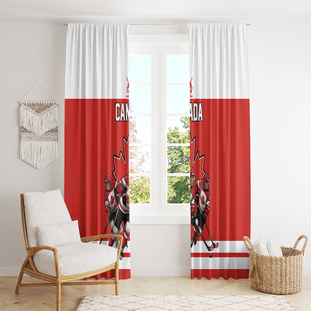 Canada Hockey Window Curtain Maple Leaf Northern Pride