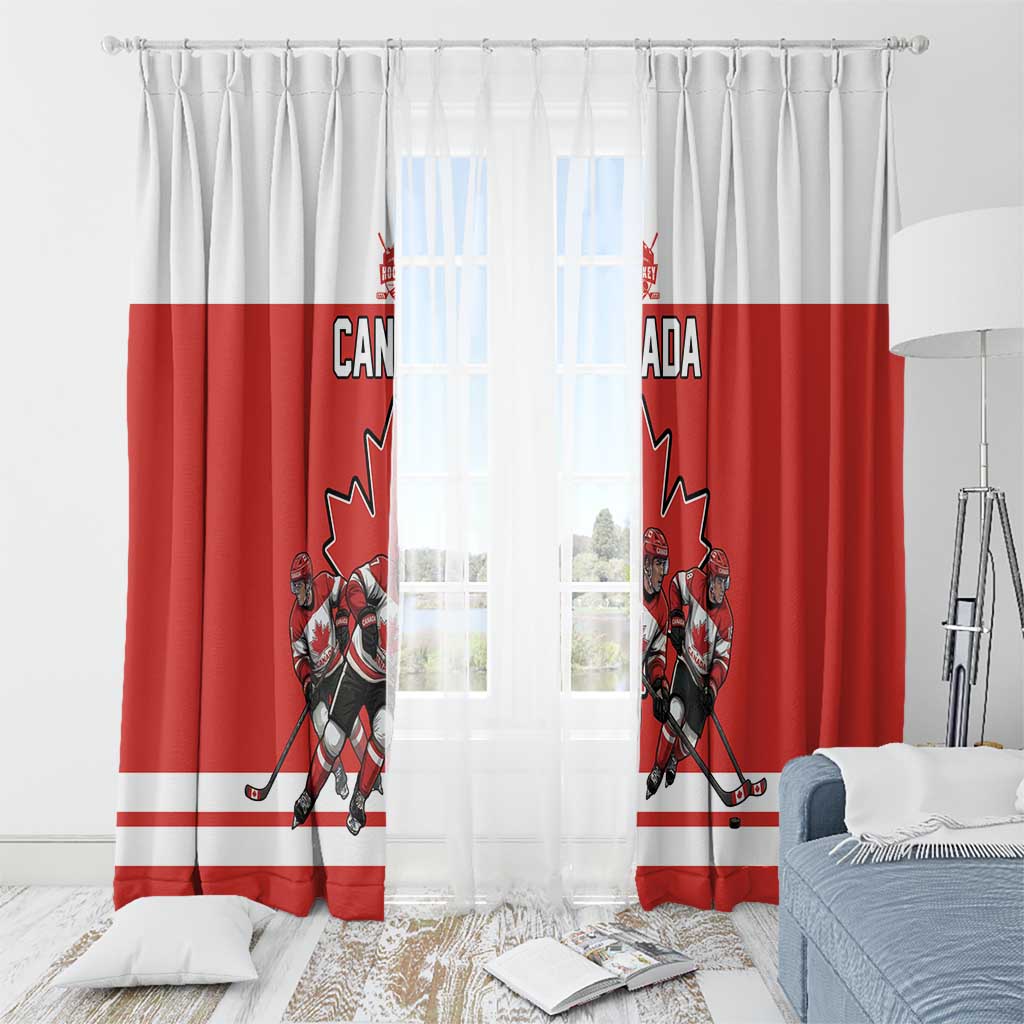 Canada Hockey Window Curtain Maple Leaf Northern Pride